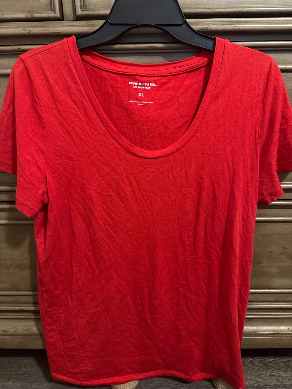 Ingrid & Isabel Bright Red Scoop Neck Short Sleeve Tee